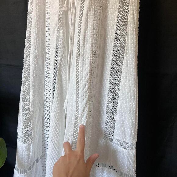 Free people crochet style white jumpsuit - Picture 6 of 7